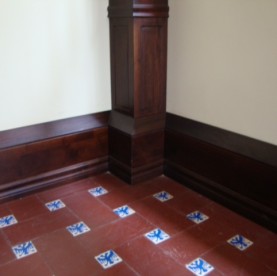 Restauración de partes de madera -rodapié-
