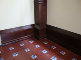 Restauración de partes de madera -rodapié-